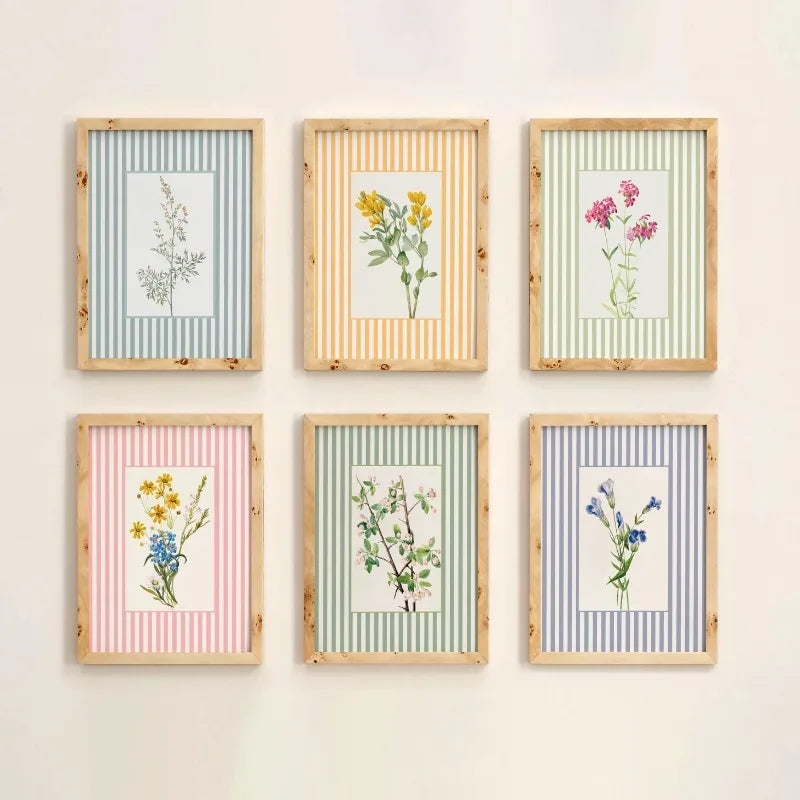 Botanical Striped Wall Art
