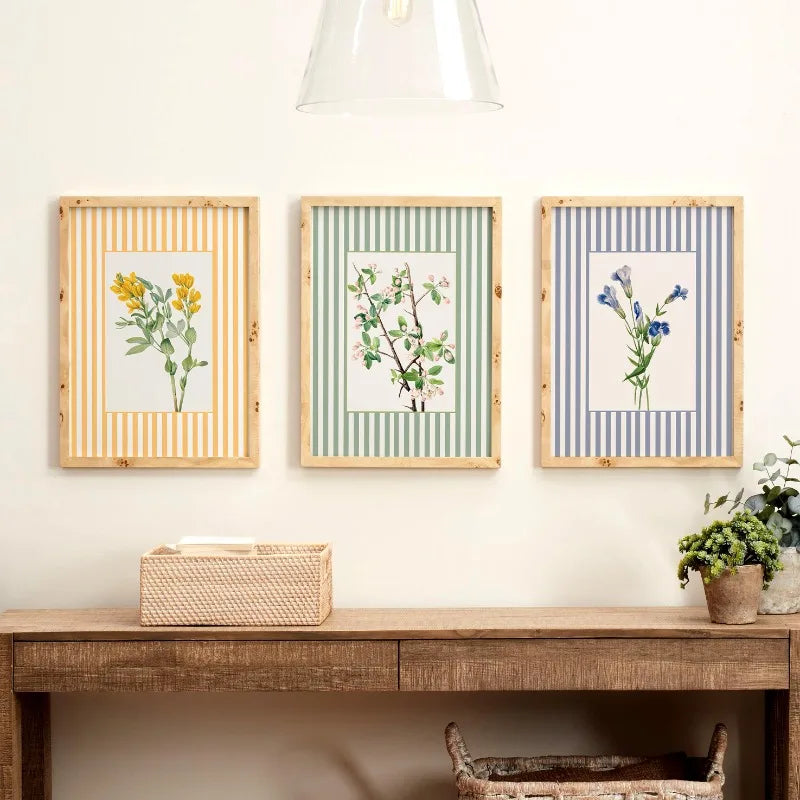 Botanical Striped Wall Art