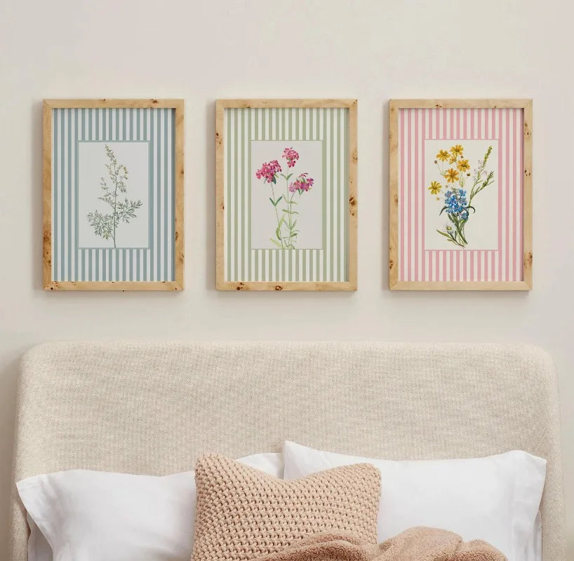 Botanical Striped Wall Art
