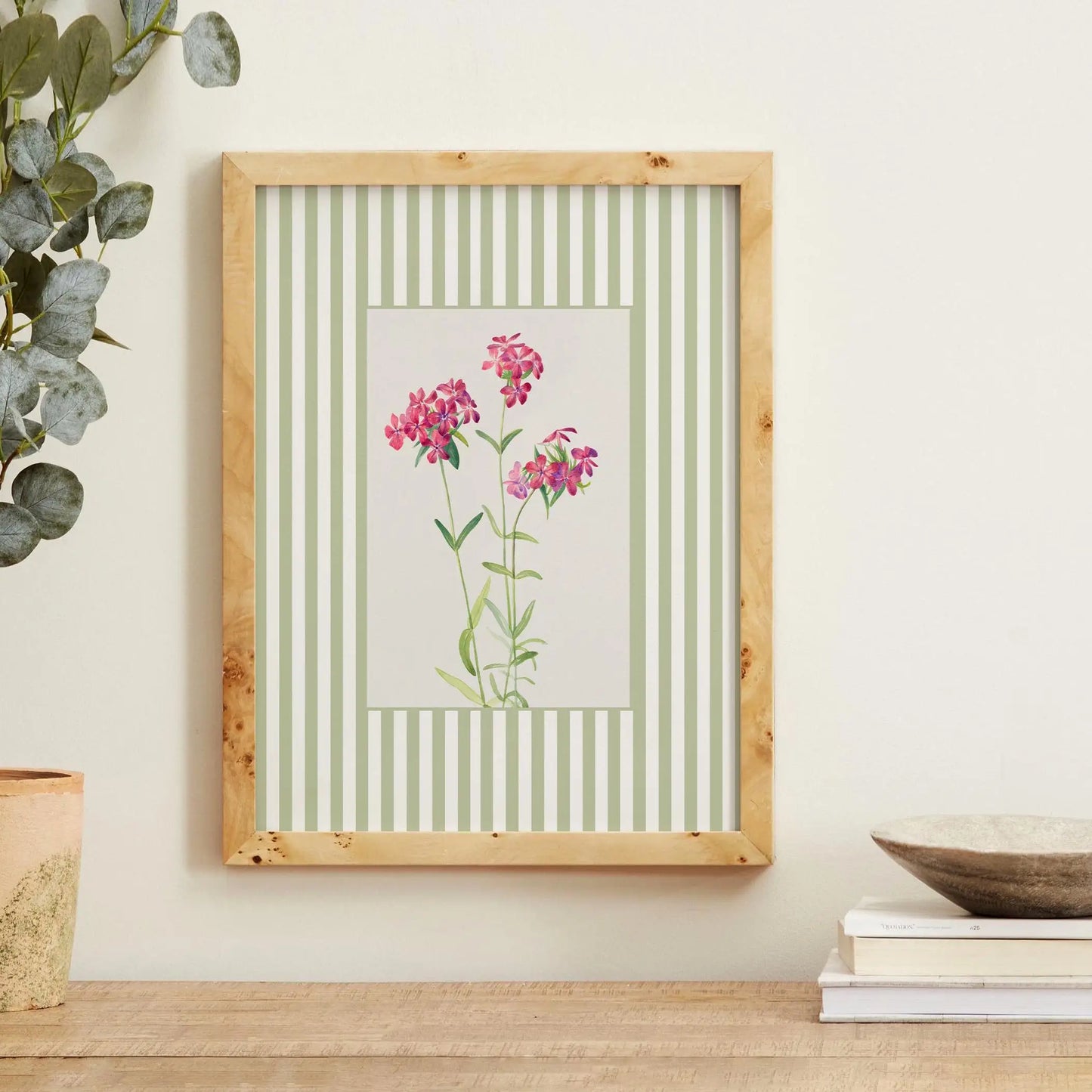Botanical Striped Wall Art