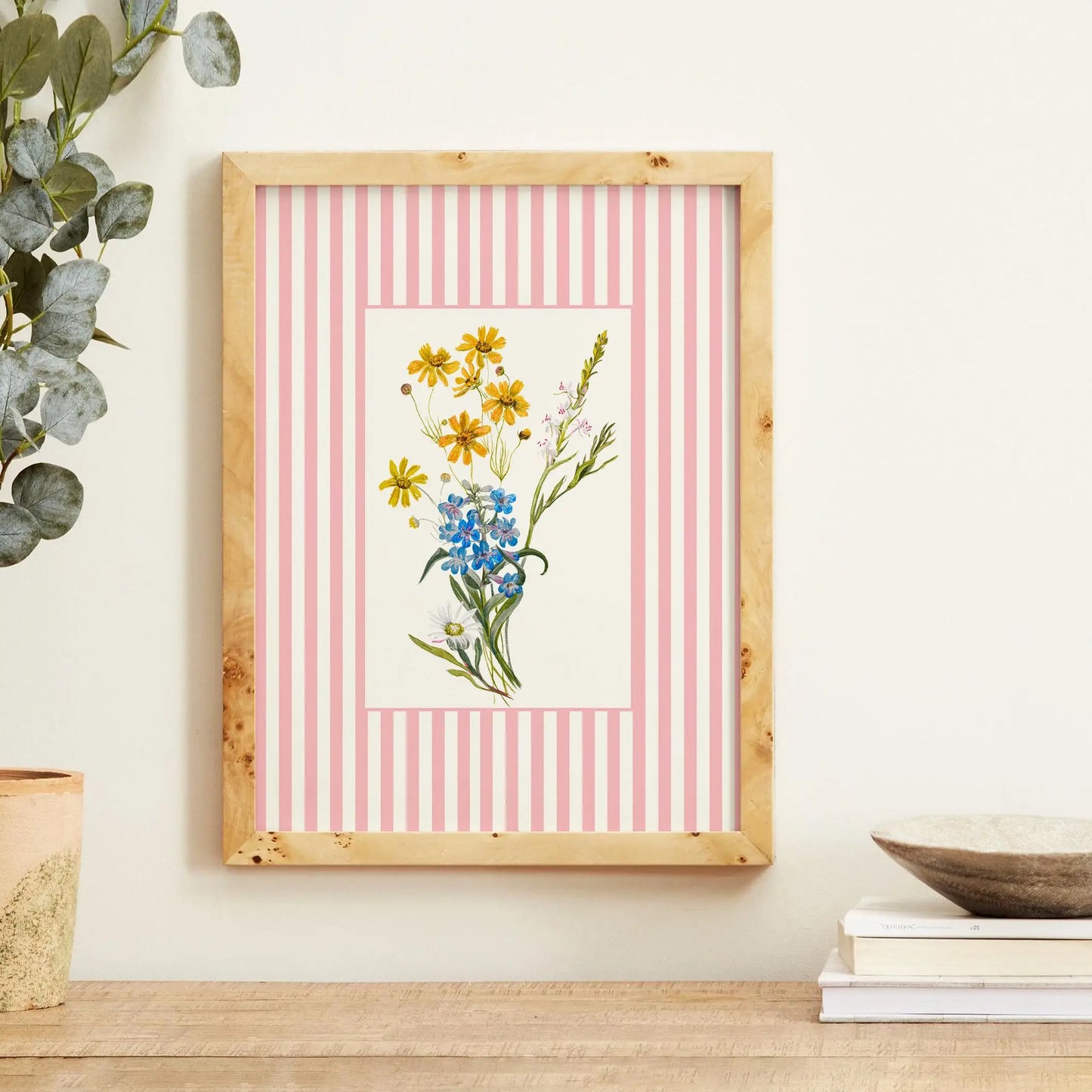 Botanical Striped Wall Art