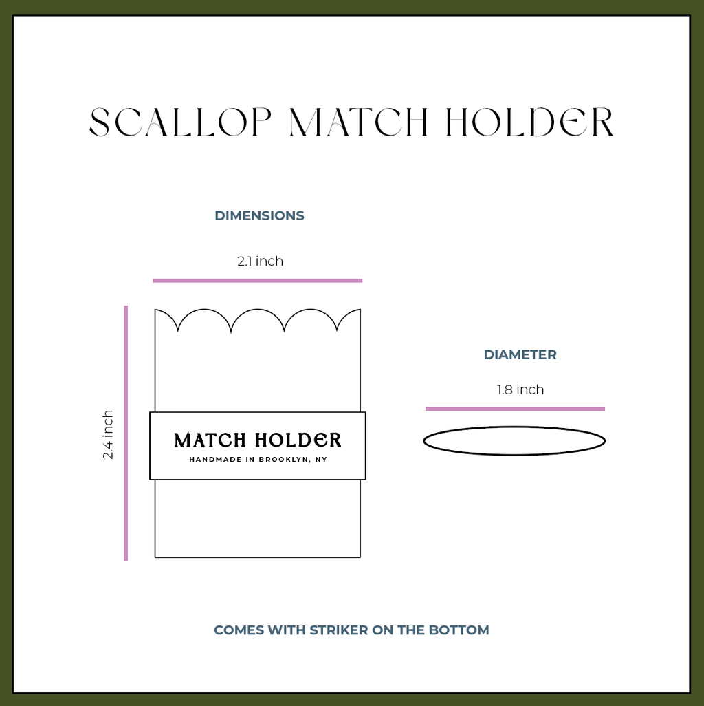 Scallop Match Pot | Match Striker