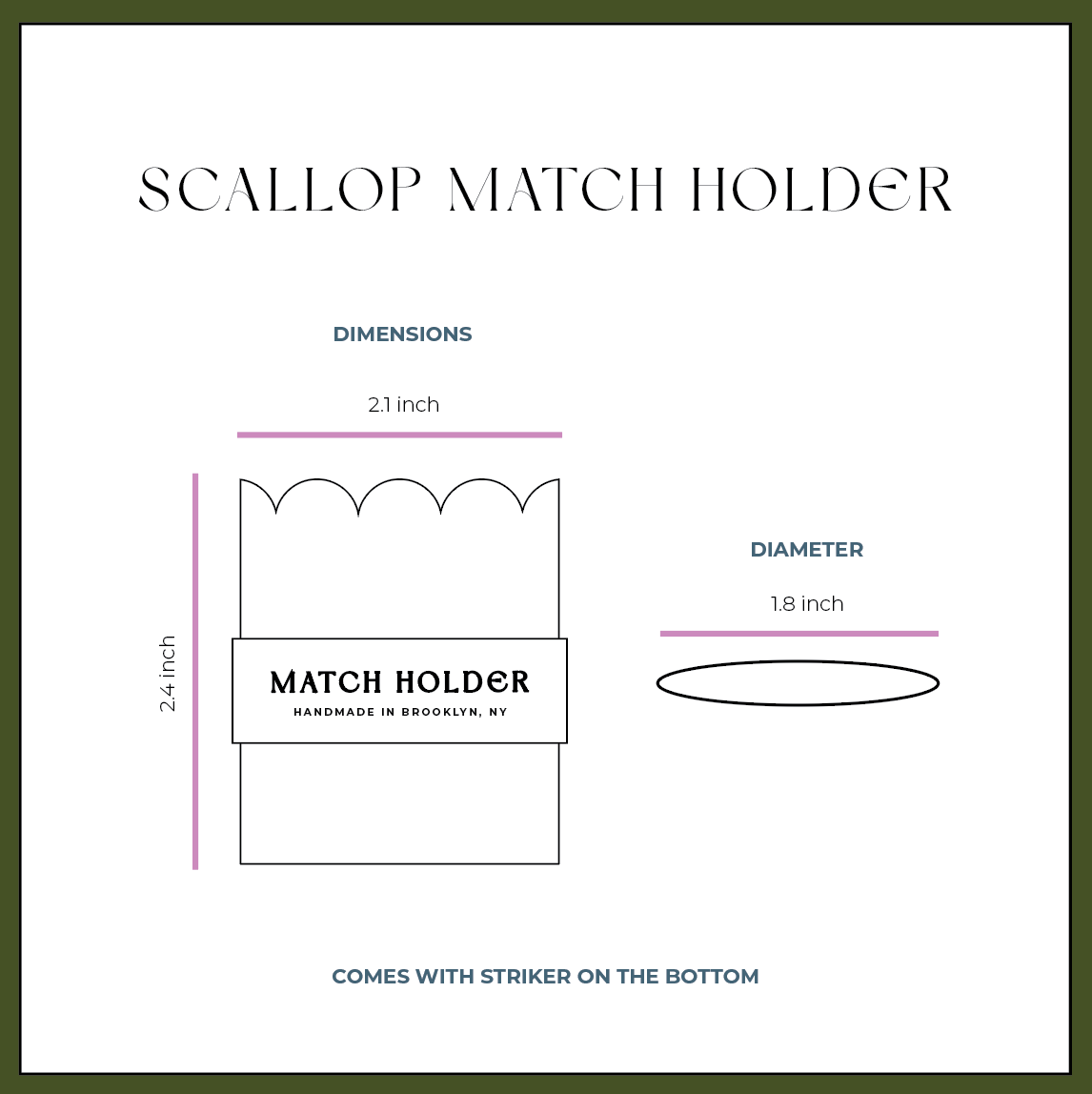 Scallop Match Pot | Match Striker