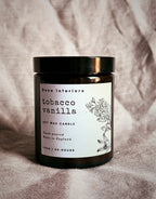 Tobacco Vanilla Candle Amber Glass Jar