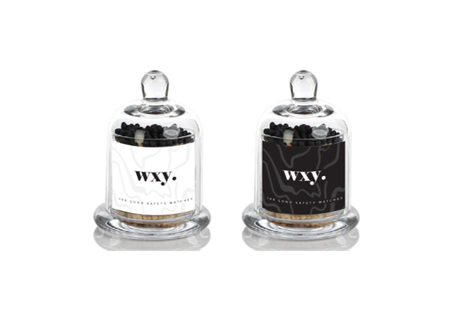 Glass Bell Jar with Safety Matches White or black
