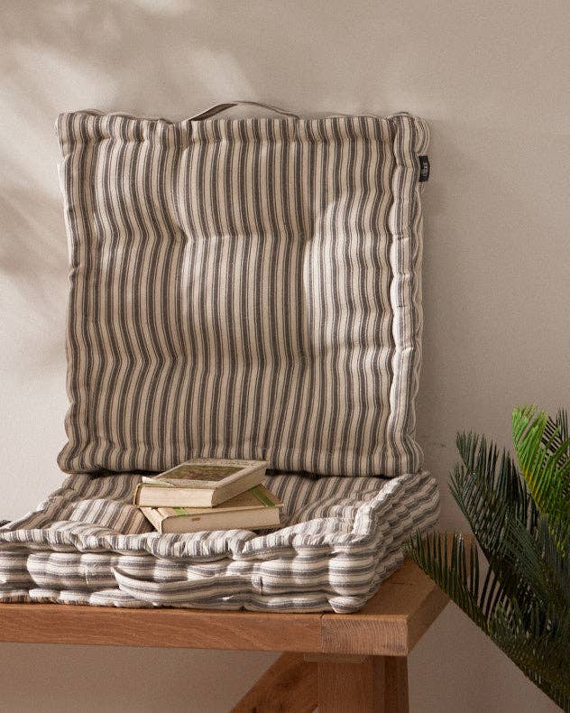 Grey and white Seat Cushion Pads