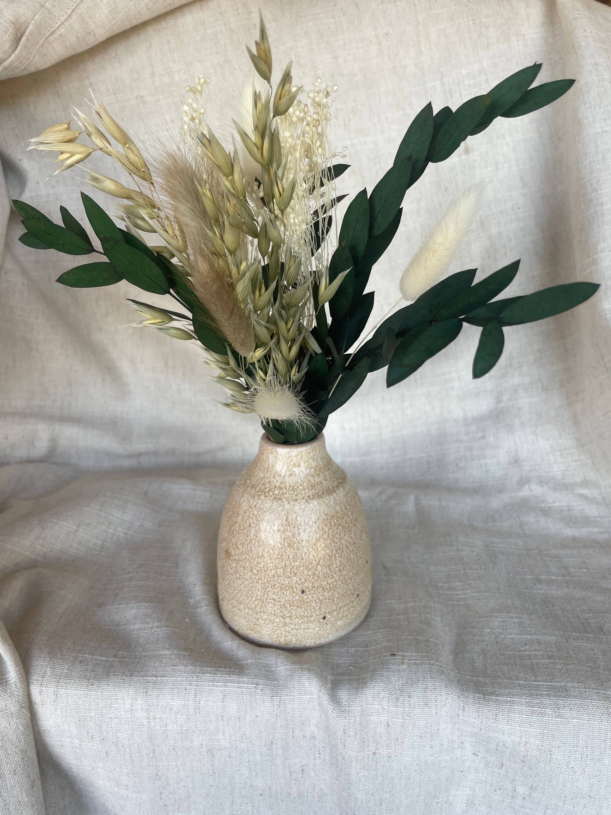 Cream Handmade Bud Vase