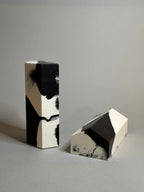 Black and White Marbled Bookends