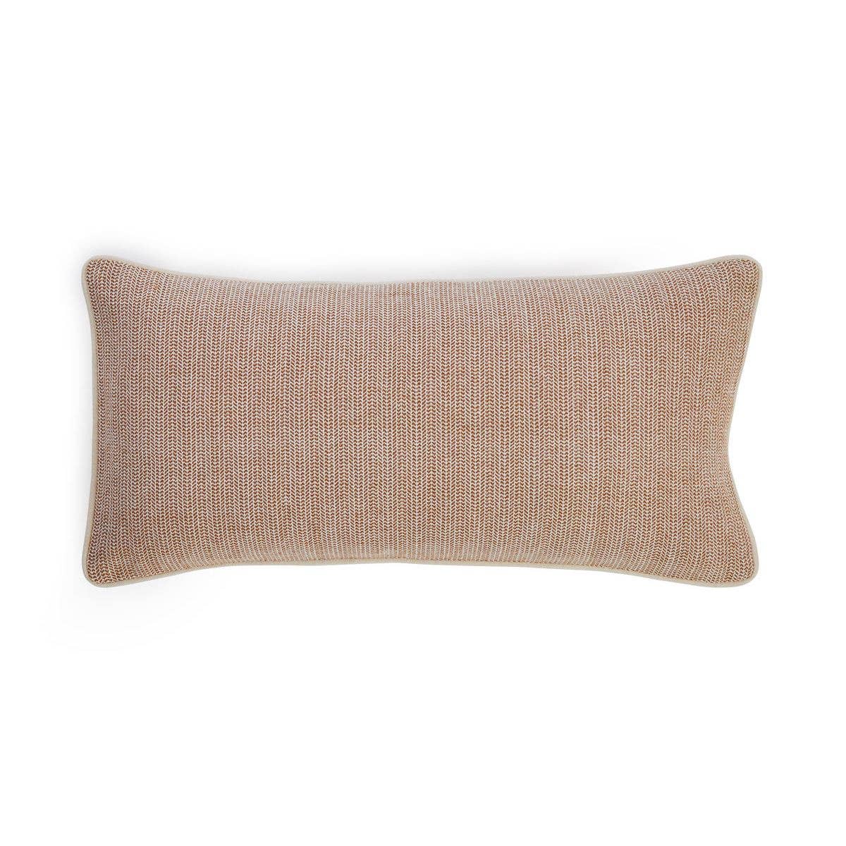 Woven Patterned Cushion Cover Rust and white