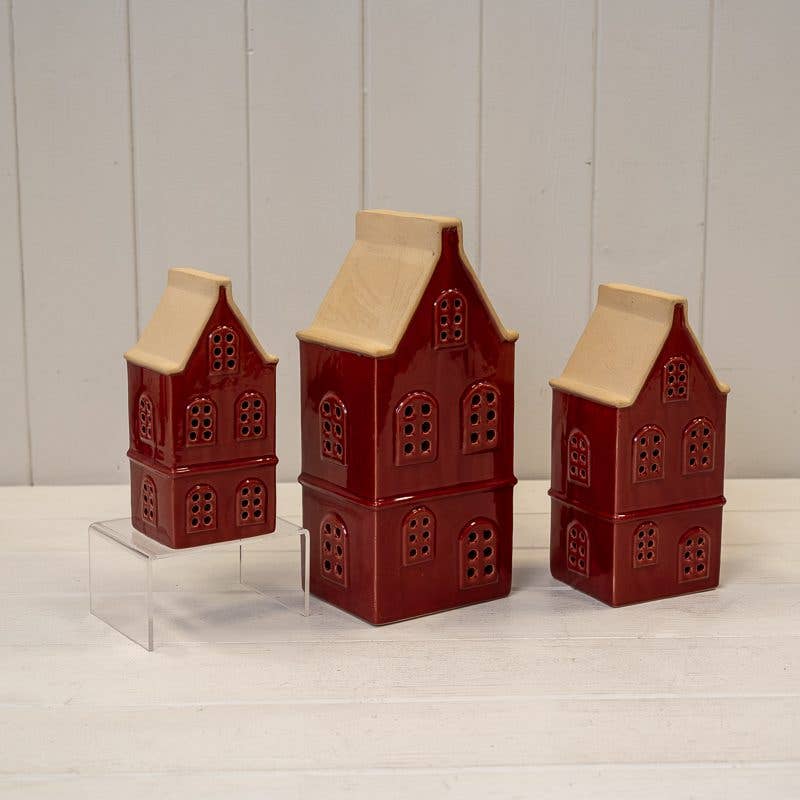 Ceramic Light up House | Red