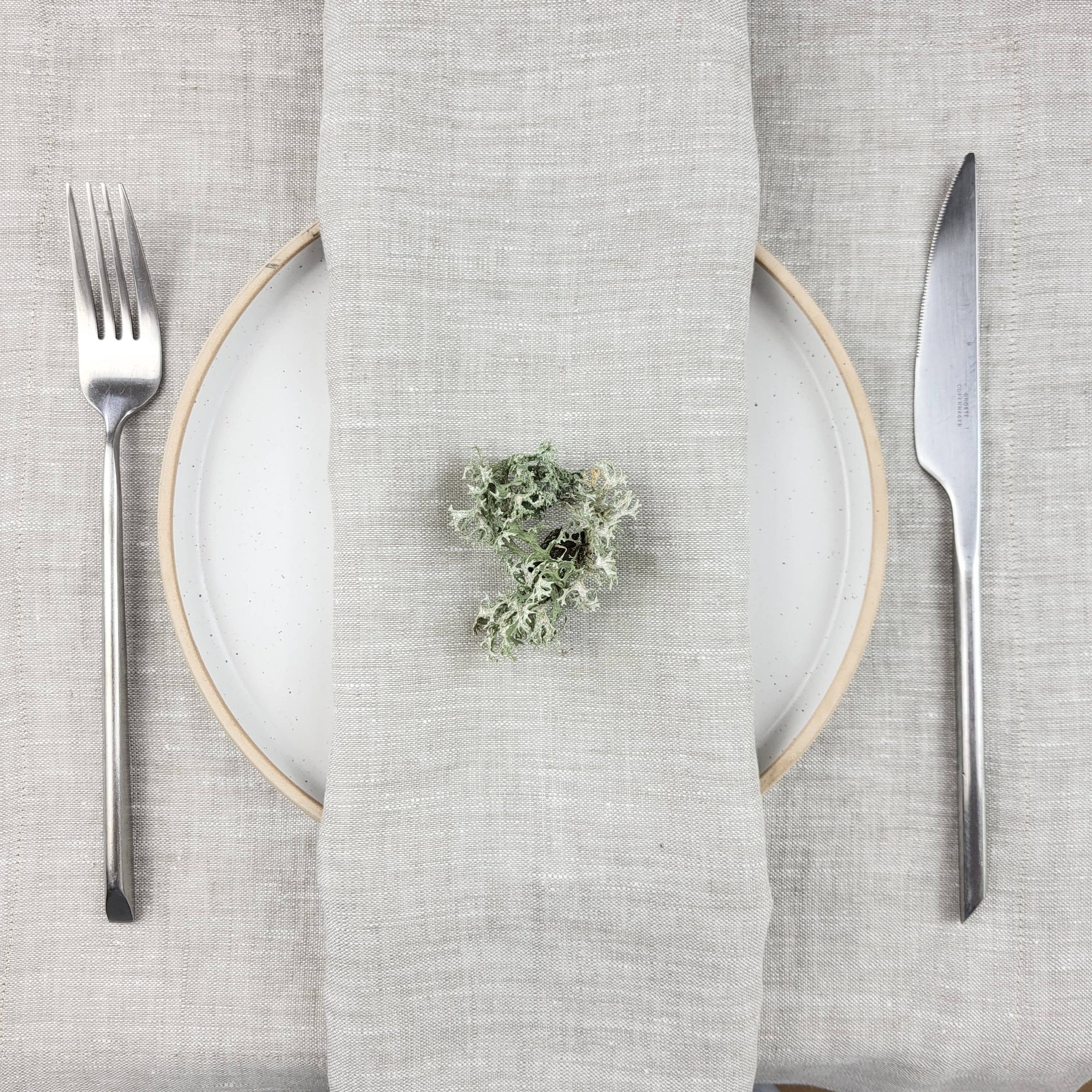 Natural Linen Napkins | Grey