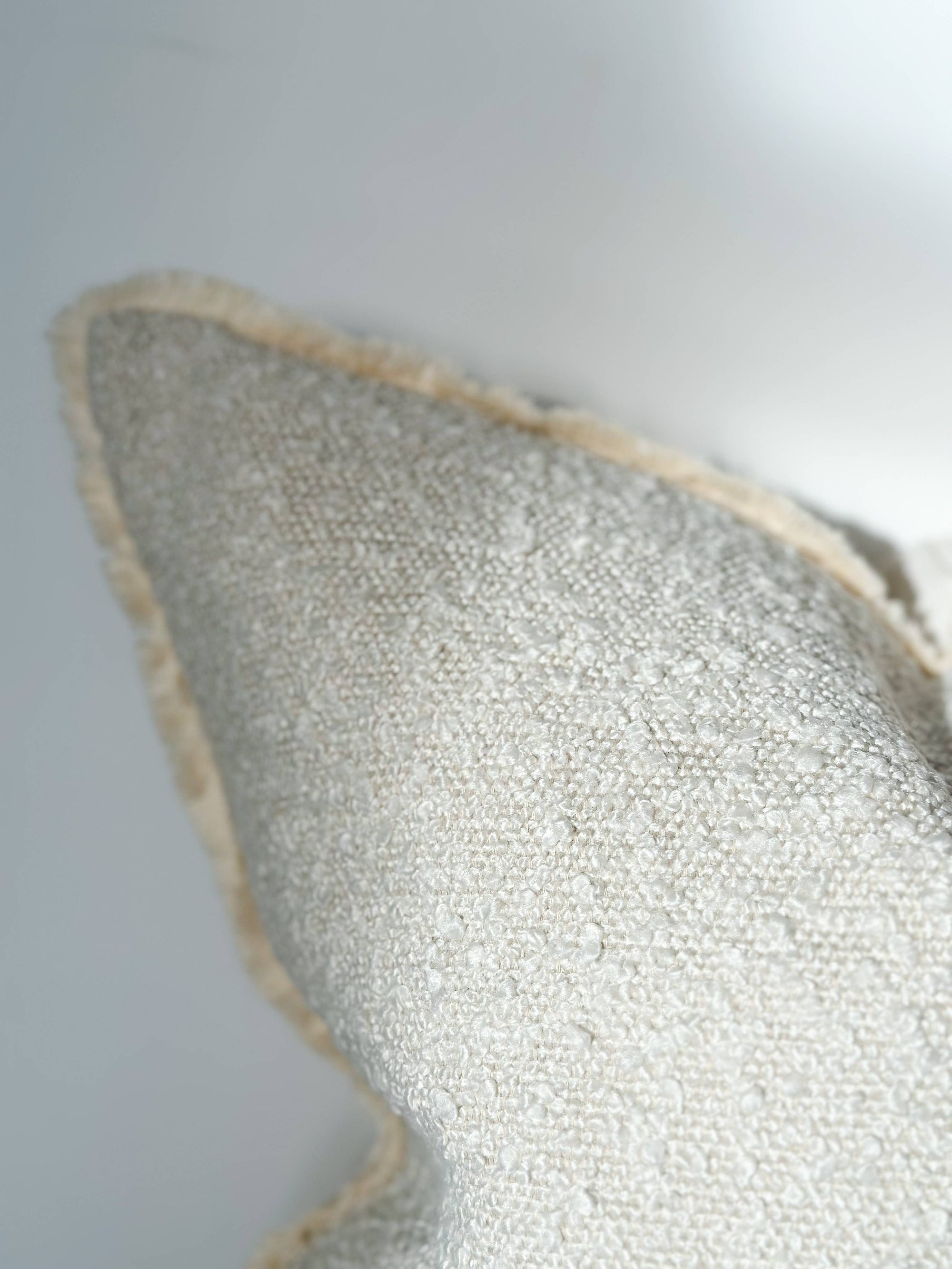 Cream Boucle Cushion Cover