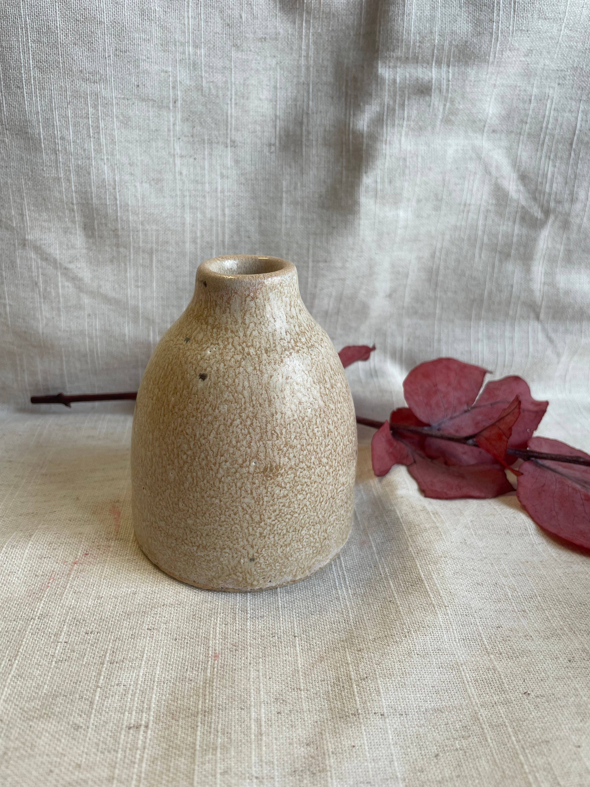 Cream Handmade Bud Vase