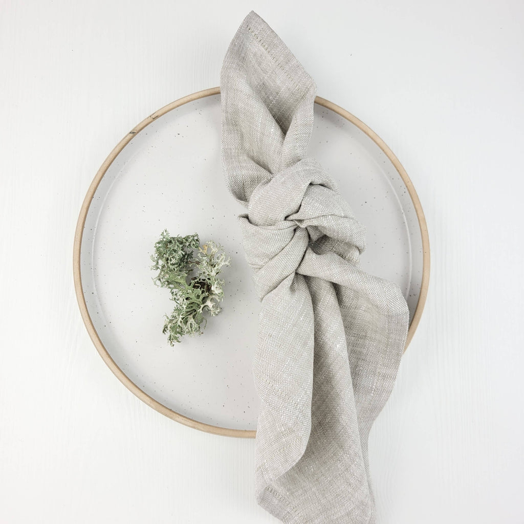 Natural Linen Napkins | Grey