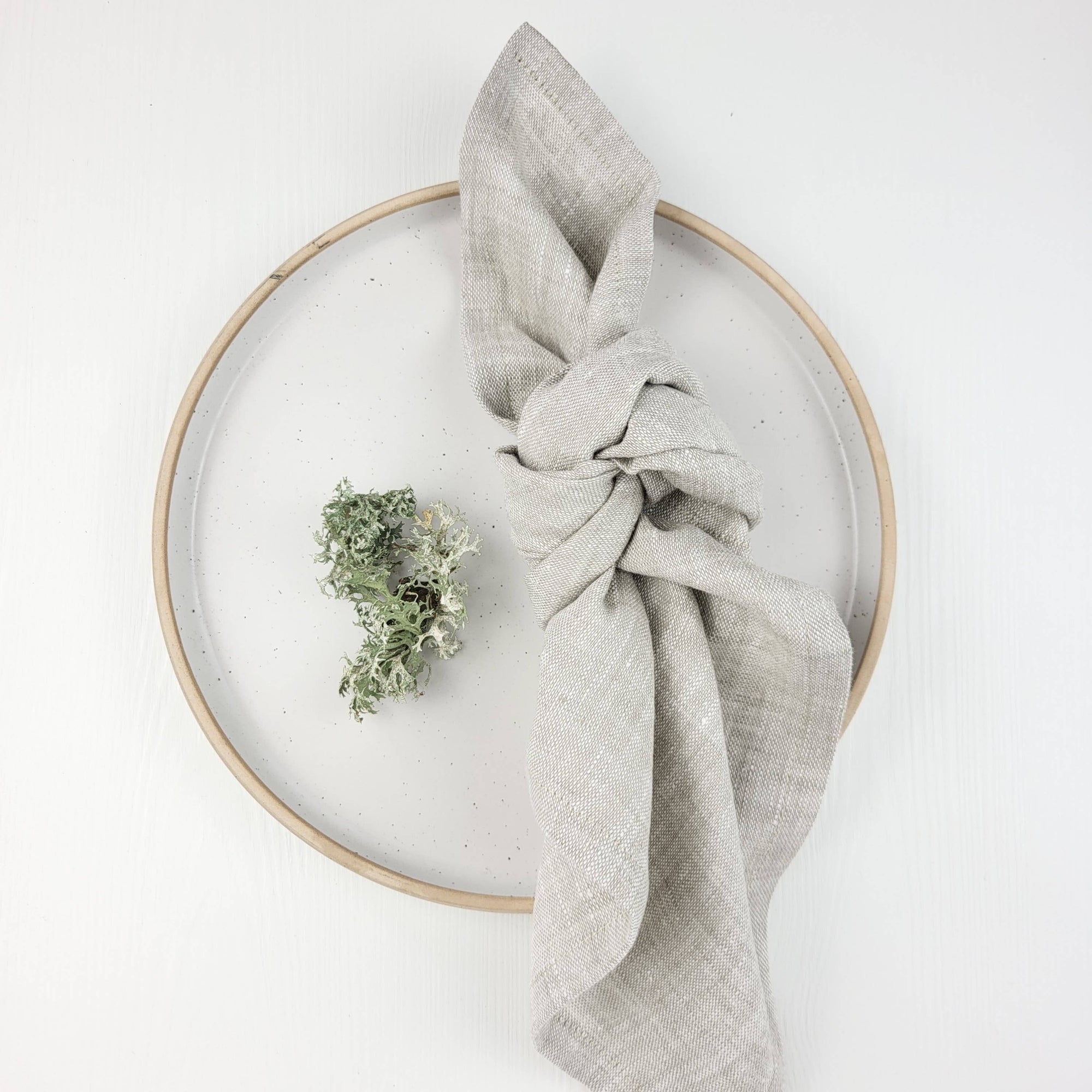 Natural Linen Napkins | Grey