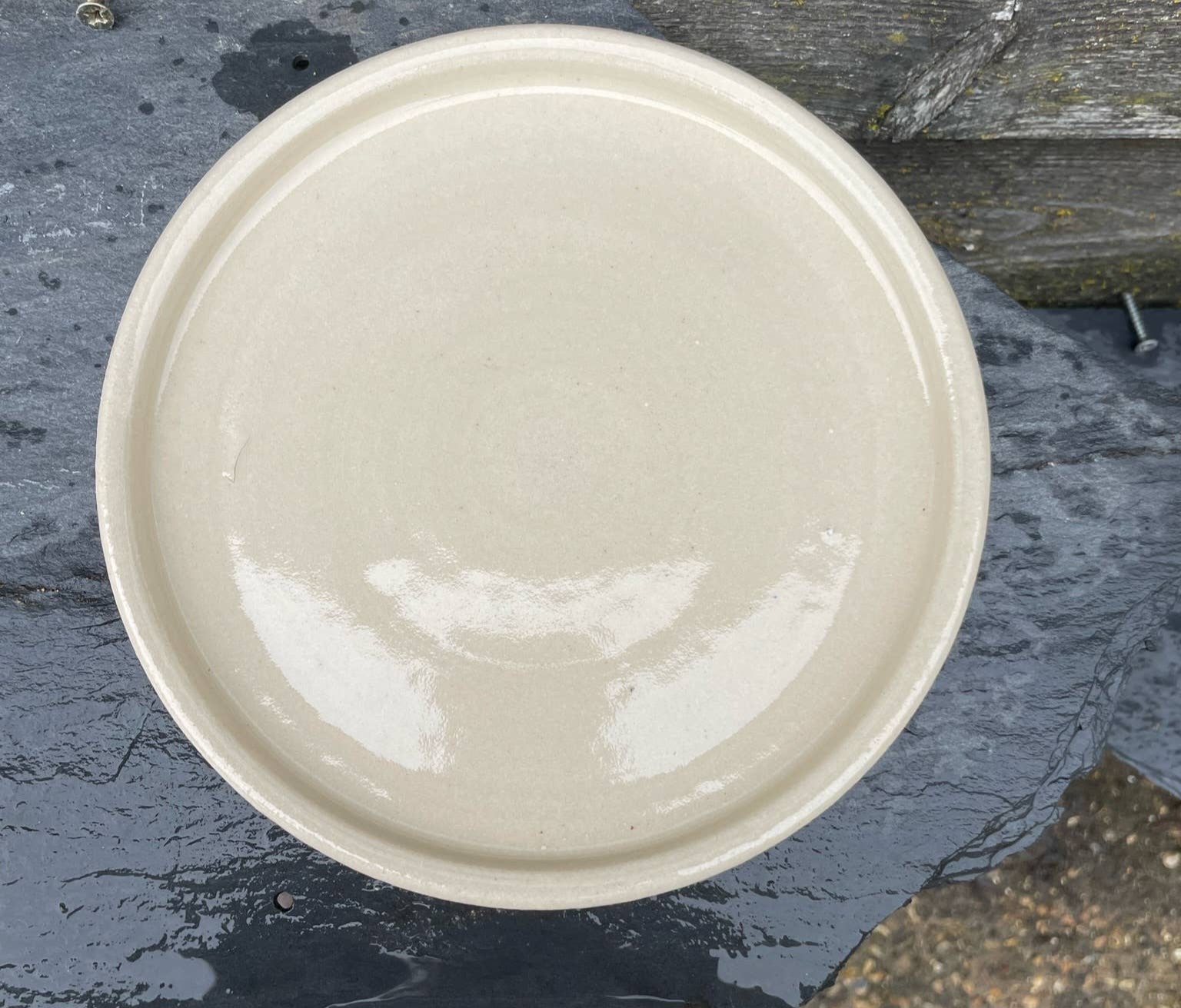 Creme Beige Ceramic Glaze Plate