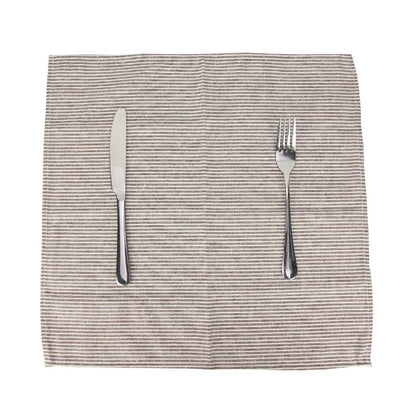 Striped Cotton Linen Napkins | 12 Set