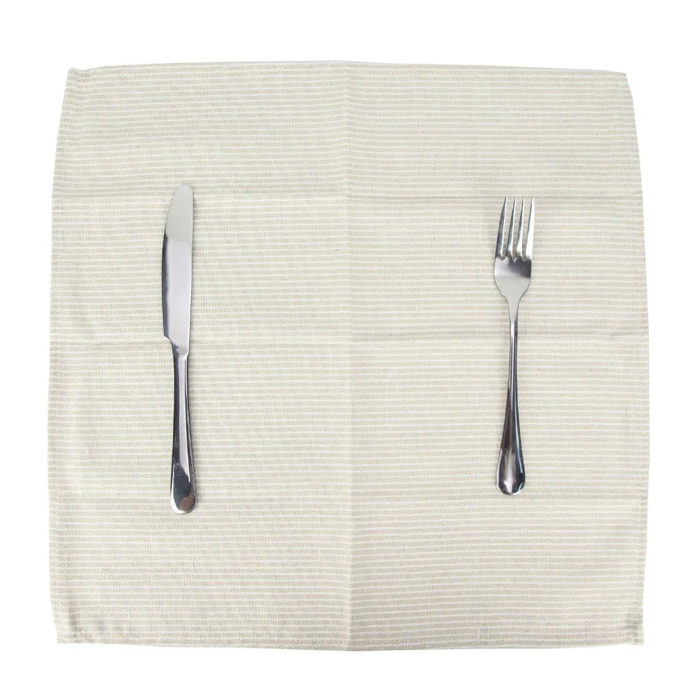 Striped Cotton Linen Napkins | 12 Set