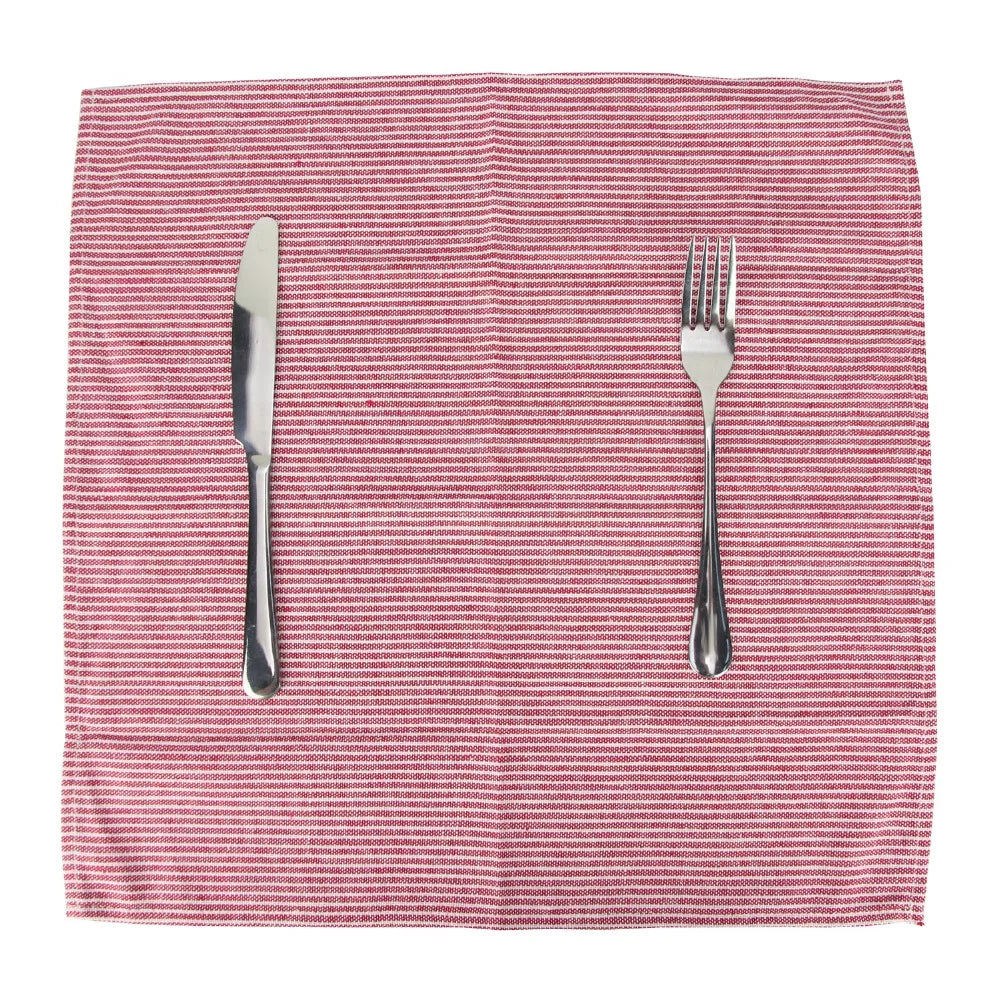 Striped Cotton Linen Napkins | 12 Set