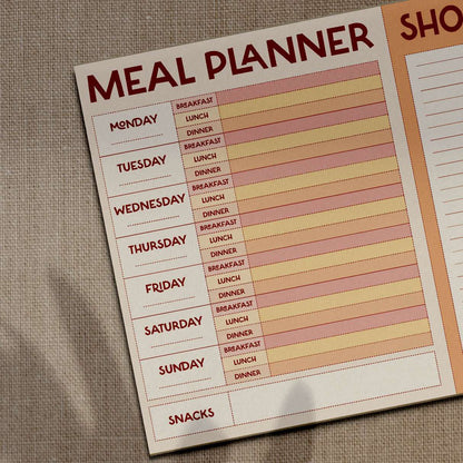 Minimal Stylish Weekly Meal Planner & Shopping List Notepad | A4 Grocery Planner | Meal Prep Planner-2