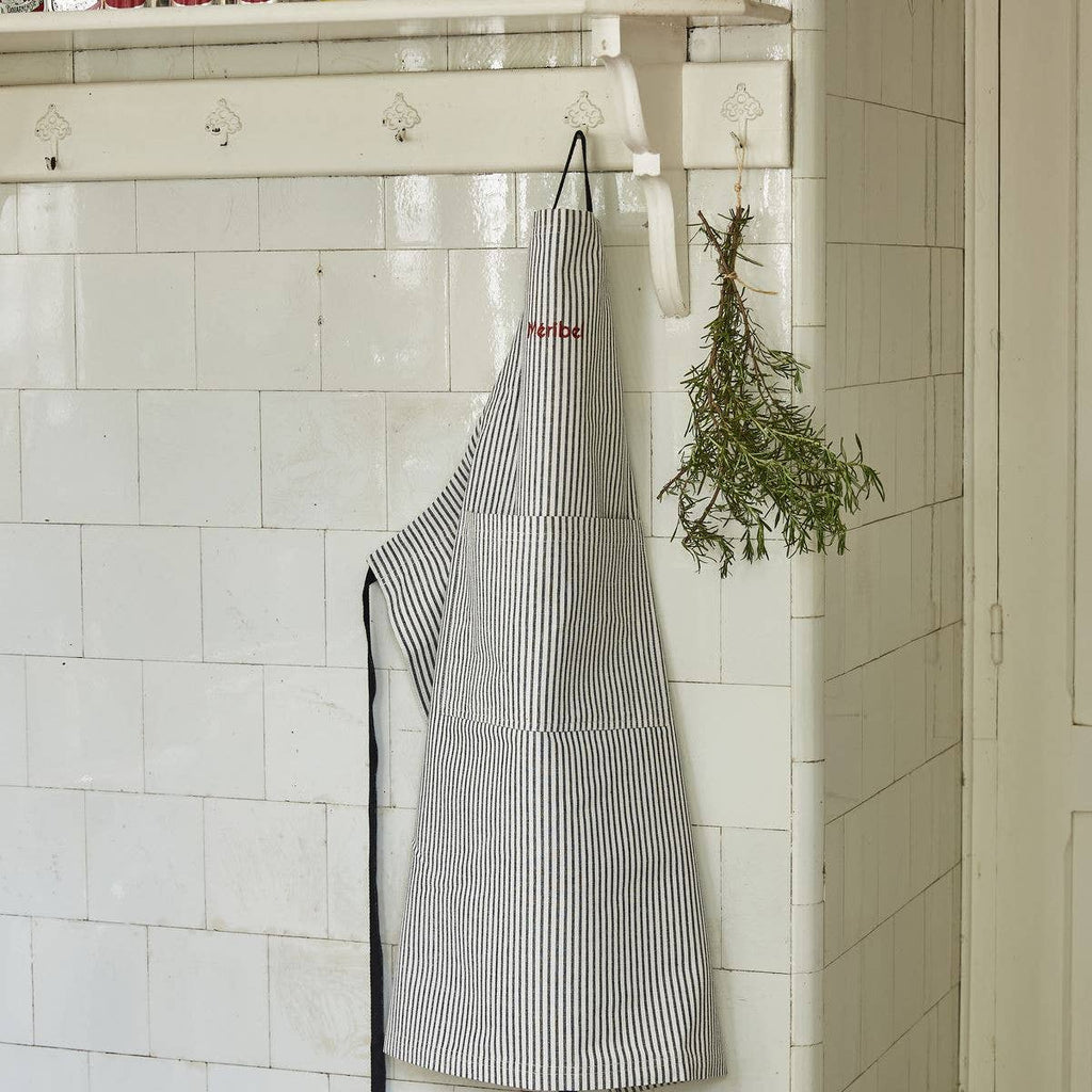 Striped Blue and White Apron