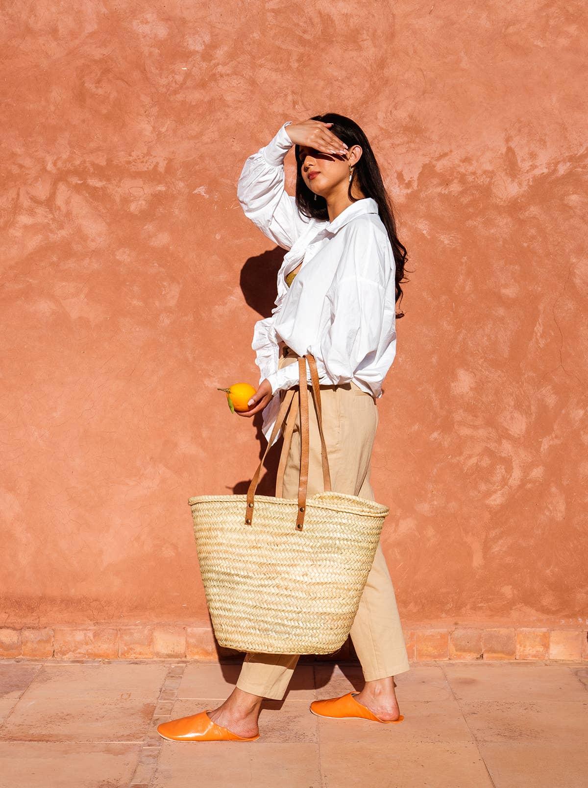 Natural Woven Wicker Storage Styling Bag