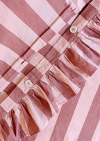 Red and Pink Ruffle Duvet Cover