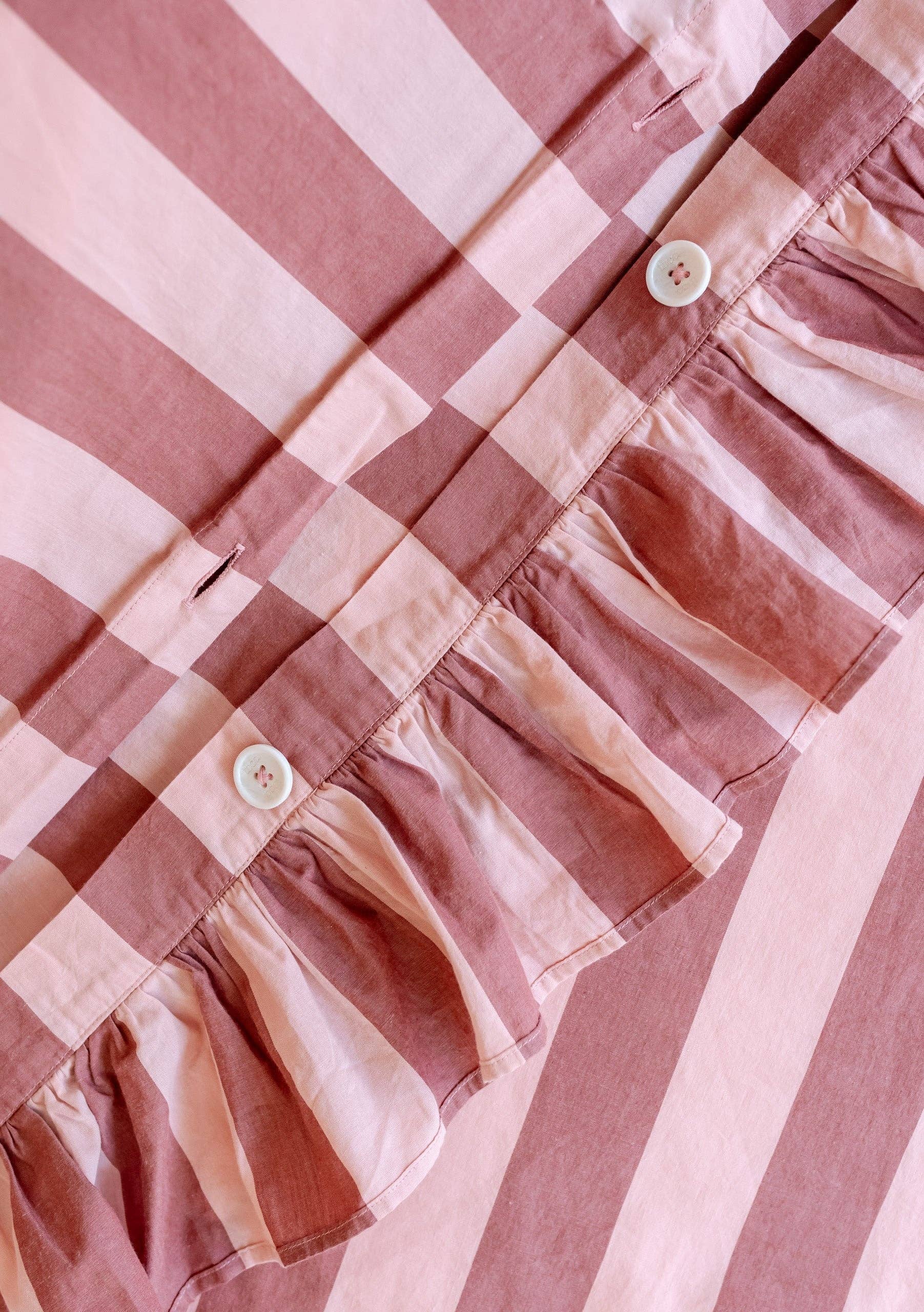 Red and Pink Ruffle Duvet Cover