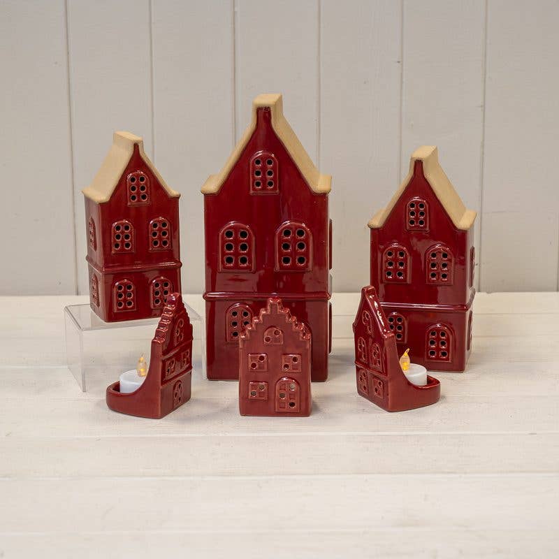 Ceramic Light up House | Red