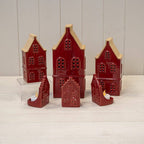 Ceramic Light up House | Red