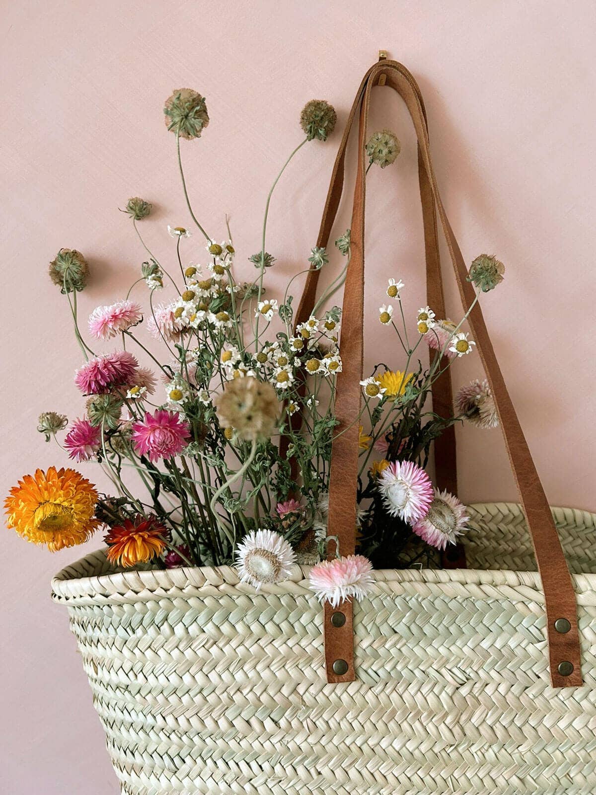 Natural Woven Wicker Storage Styling Bag