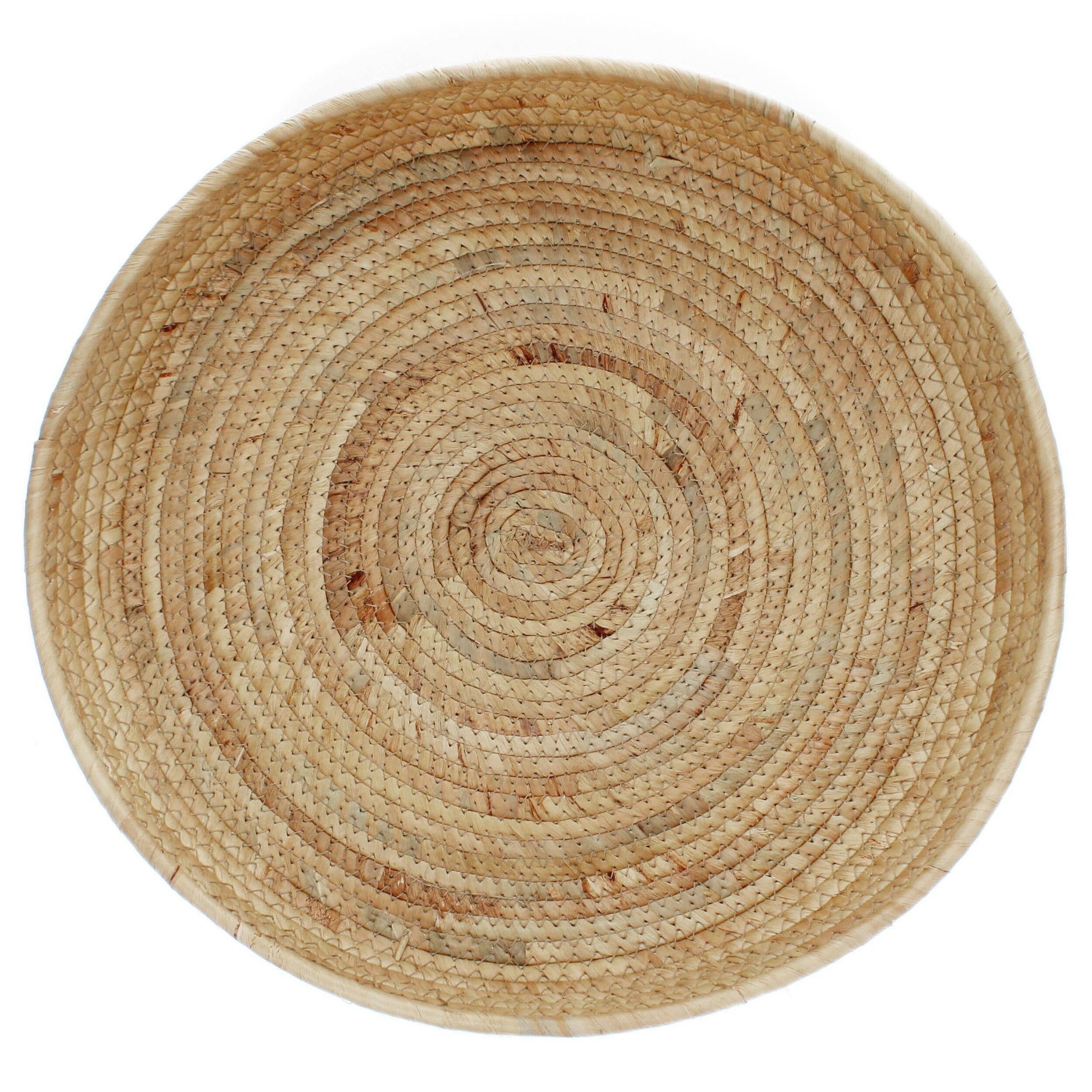 Two Set of Woven Trays Beige