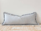 White and Blue Striped Cushion Cover Bolster