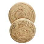 Two Set of Woven Trays Beige