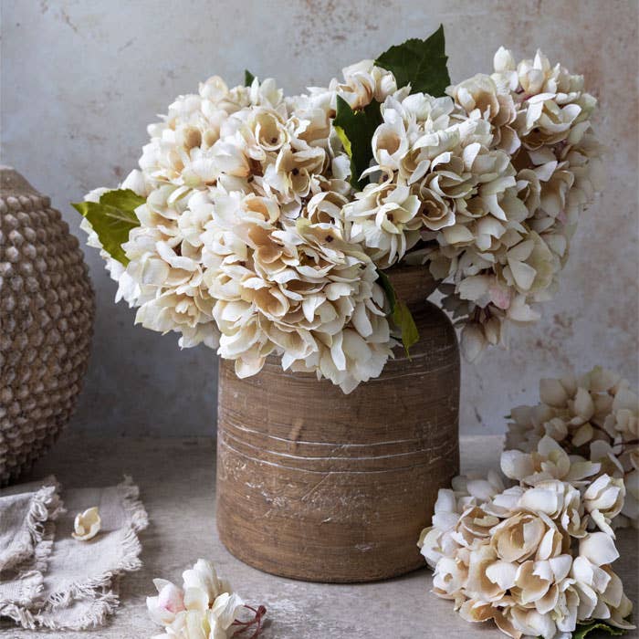 Faux Blush Cream Hydrangea