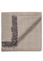 Grey Herringbone Throw Blanket